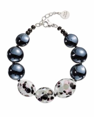 Bracciale in Vetro di Murano Diva Col. Nero