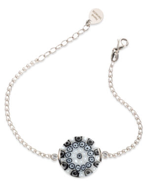bracciale murrina bianco nero