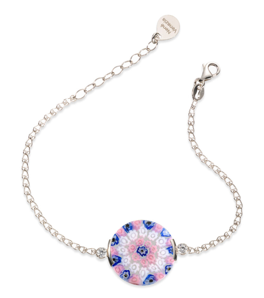 br104n_bracciale_flowers_rosa bracciale millefiori rosa