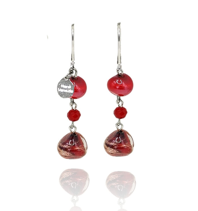 ORN063.N11 ORECCHINI PENDENTE AMALFI ROSSI ORECCHINI PENDENTE AMALFI ROSSI