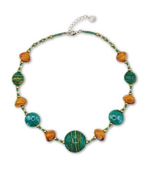 collana vetro murrina murano venezia orel verde