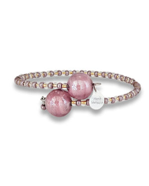 bracciale ametista rigido vetro murano