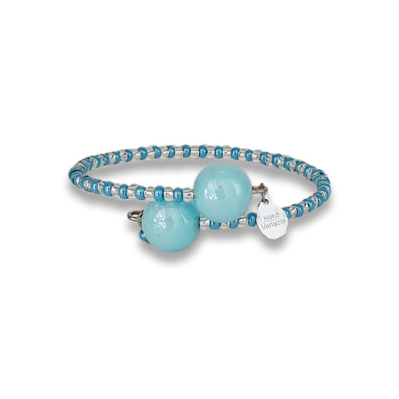 bracciale murrina murano azzurro