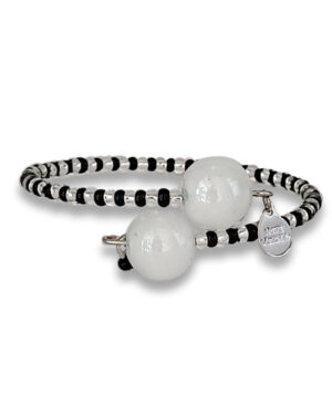 bracciale rigido murano bianco