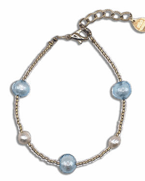 bracciale murano azzurro