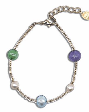 Bracciale Maty con perle in vetro di Murano - Multicolor