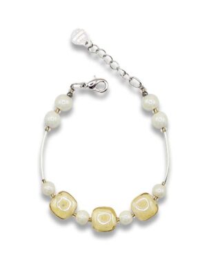 bracciale vetro murano ambra murrina