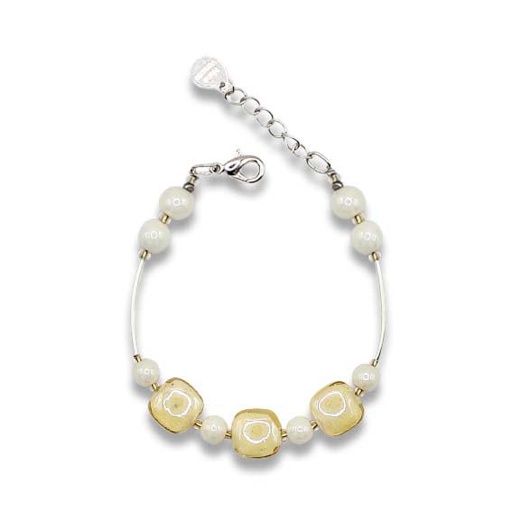 bracciale vetro murano ambra murrina